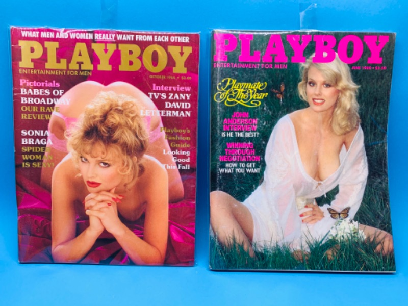 Photo 1 of 804198…adults only vintage 1980’s playboy magazines in plastic sleeves 