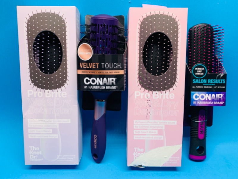 Photo 1 of 804209…4 new hairbrushes in packages 