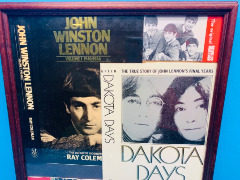 Photo 3 of 804217…framed Beatles book covers and memorabilia 13 x 21