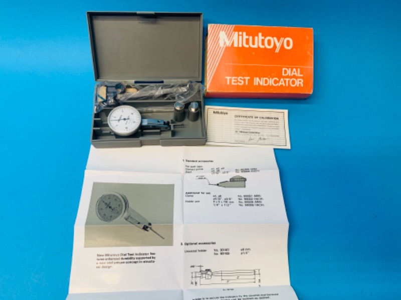 Photo 1 of 804222…mitutoyo dial test indicator in box 