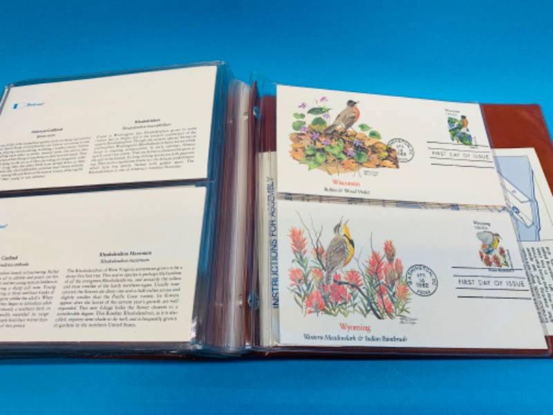 Photo 3 of 804227…binder of stamps- birds and flowers of the 50 states see photos 