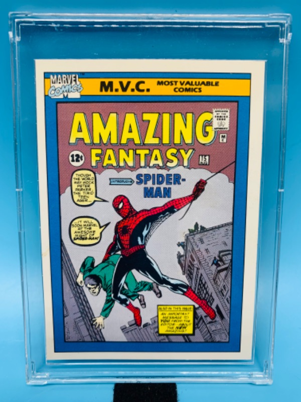 Photo 1 of 804294…vintage marvel most valuable comics amazing fantasy card 126 in hard plastic case 