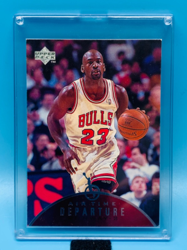 Photo 2 of 804296…upper deck Michael Jordan airtime arrival/departure card AT8 in hard plastic case 