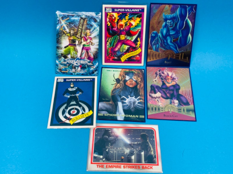 Photo 1 of 804298…7 collectible trading cards- marvel, Star Wars , more