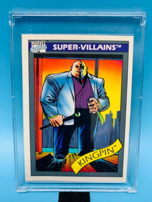 Photo 1 of 804299…vintage marvel super villains kingpin card 52 in hard plastic case 