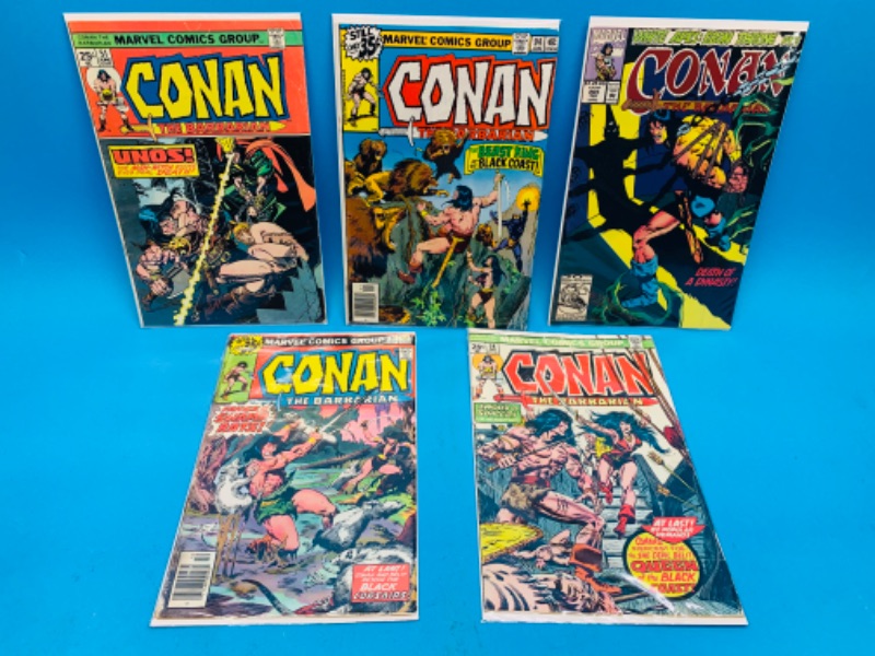 Photo 1 of 804353…5 vintage Conan comics in plastic sleeves 