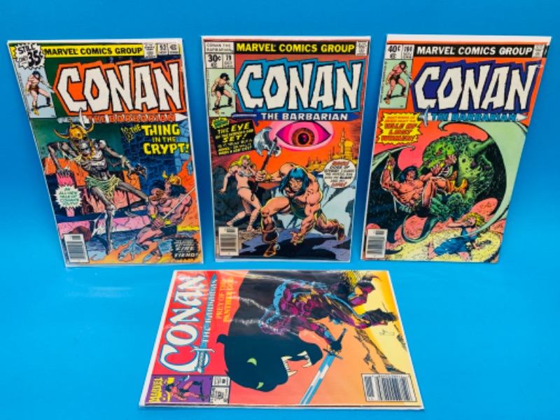 Photo 1 of 804354…4 vintage Conan comics in plastic sleeves 