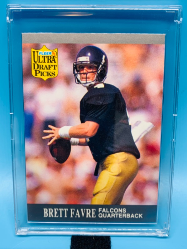 Photo 1 of 804365…fleer ultra draft pics Brett Favre rookie card 283 in hard plastic case