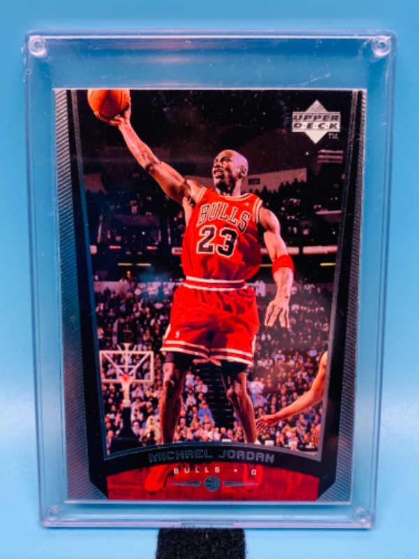 Photo 1 of 804370… upper deck Michael Jordan card 230V in hard plastic case