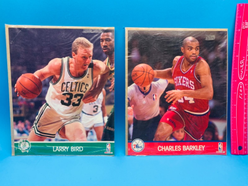 Photo 1 of 804372…nba hoops sealed action photos Larry Bird and Charles Barkley in sealed bags