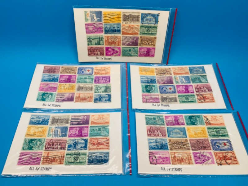 Photo 1 of 804377…5 packs of 25 different commemoratives $.03 cent stamps 