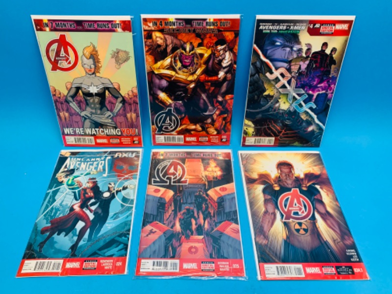 Photo 1 of 804395…6 avengers comics in plastic sleeves 