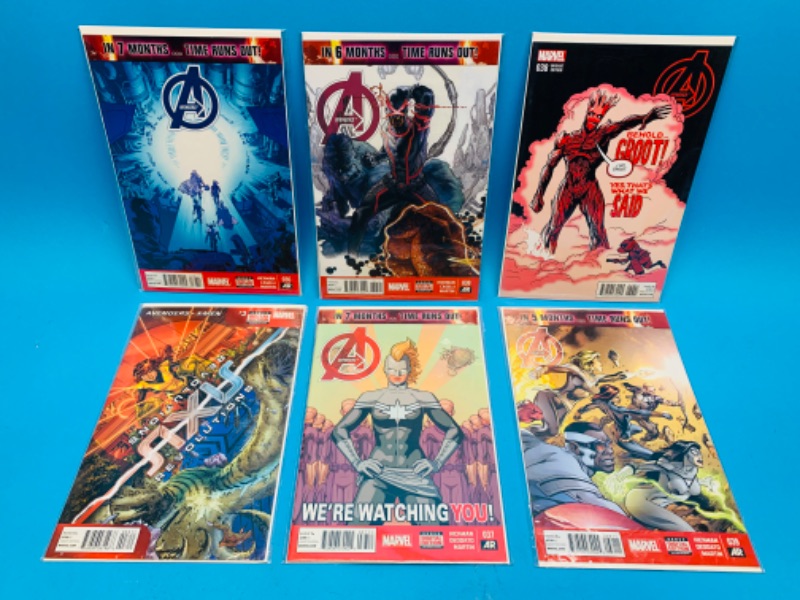 Photo 1 of 804396…6 avengers comics in plastic sleeves 