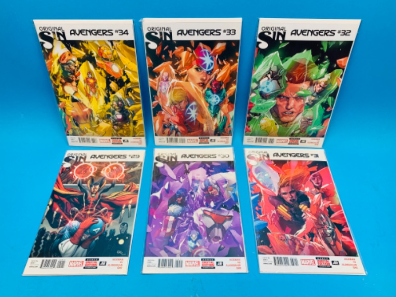 Photo 1 of 804397…6 Marvel original sin avengers comics in plastic sleeves