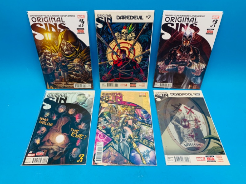 Photo 1 of 804398…6 Marvel original sins comics in plastic sleeves 