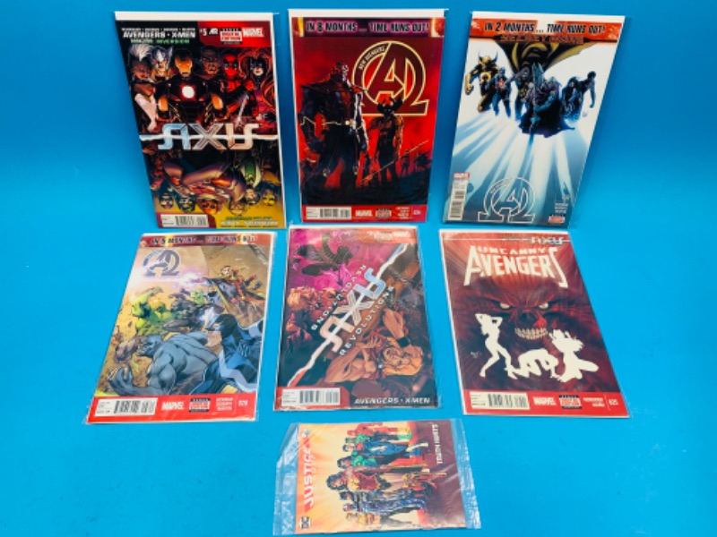 Photo 1 of 804408…8 avengers comics in plastic sleeves 