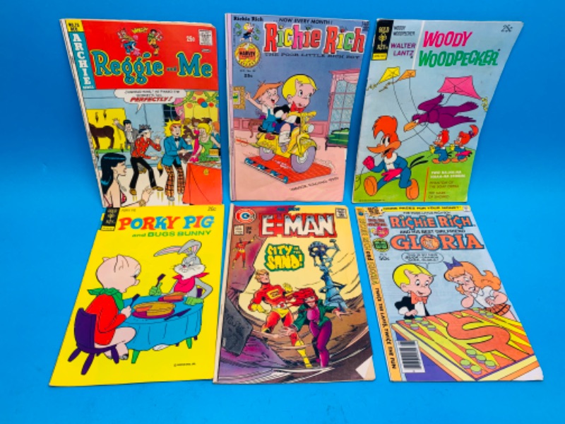 Photo 1 of 804410…6 vintage unsleeved comics- may show wear from age 