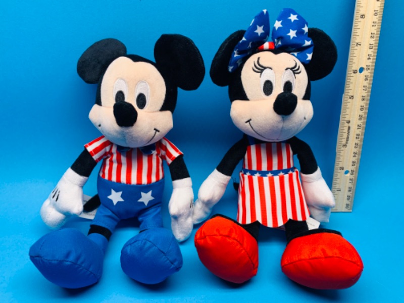 Photo 1 of 804424…Disney Mickey and Minnie Mouse plushies 