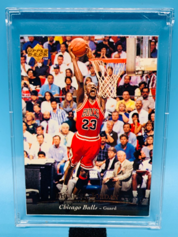 Photo 1 of 804440… upper deck Michael Jordan card 23 in hard plastic case