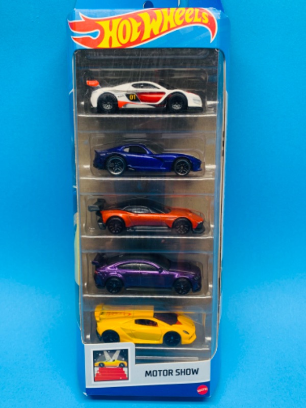 Photo 1 of 804453…hot wheels motor show 5 car set in original box 