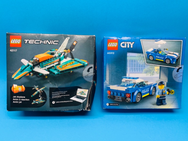 Photo 2 of 804486….two lego car and plane building toys - boxes have minor damage 