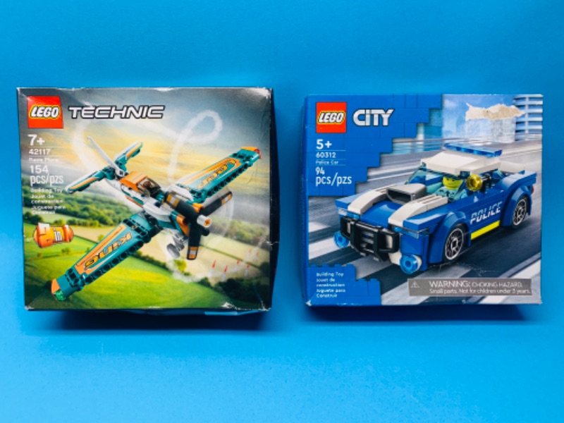 Photo 1 of 804486….two lego car and plane building toys - boxes have minor damage 