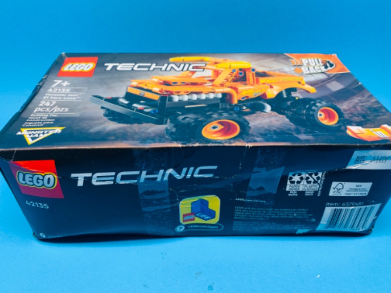 Photo 2 of .804489…lego technic monster jam El Toro Loco building toy in box. The box has some dents