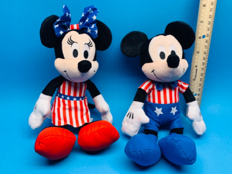 Photo 1 of 804519…Disney Mickey and Minnie plushies 