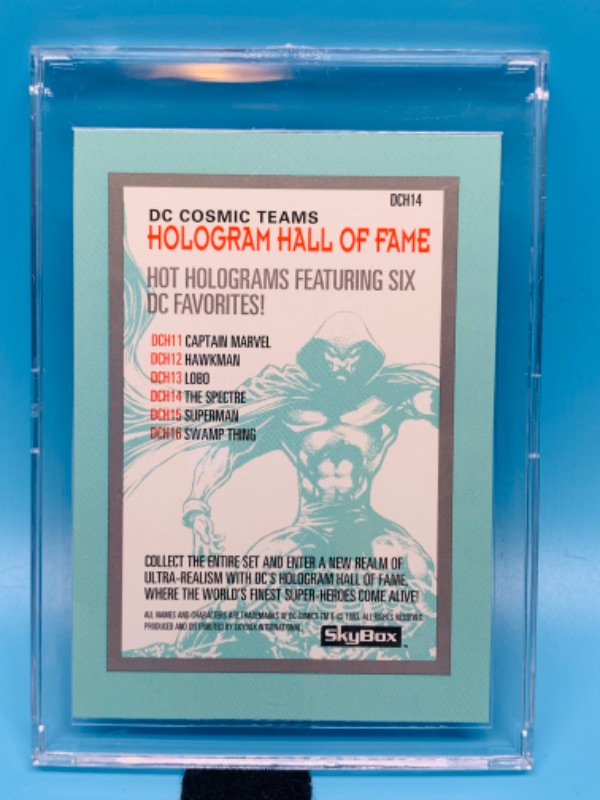 Photo 2 of 804529…skybox hologram Hall of fame the spectre  card DCH14 in hard plastic case 