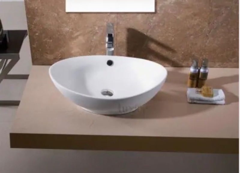 Photo 3 of 804598…luxier oval ceramic bathroom vessel sink in original box 