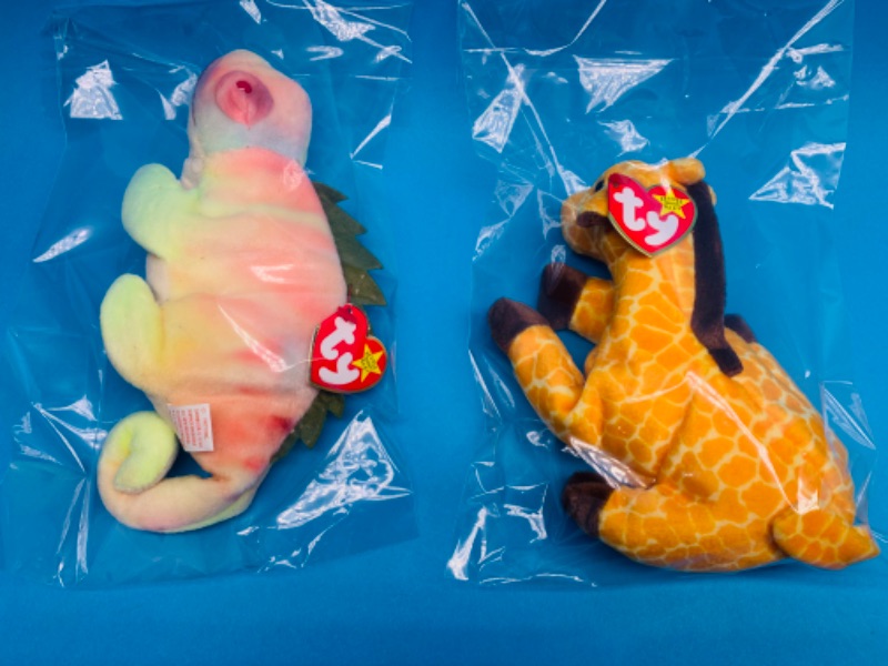 Photo 1 of 804612… 2 TY beanie babies in plastic bags 