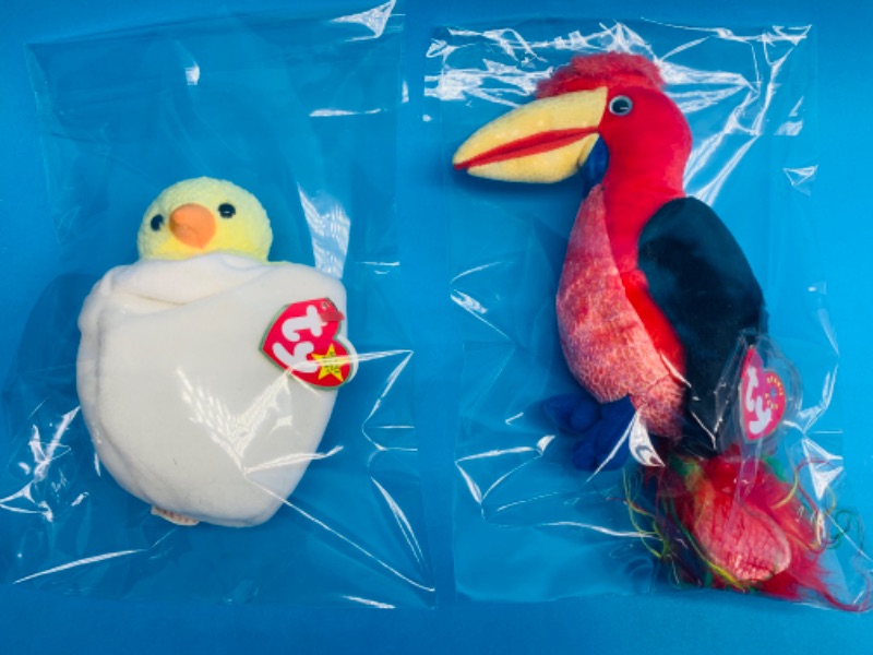 Photo 1 of 804614…2 TY beanie babies in plastic bags 