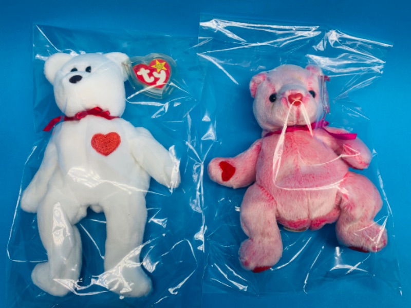 Photo 1 of 804620… 2 TY beanie babies in plastic bags 