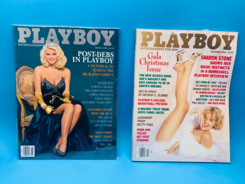 Photo 1 of 804625…adults only playboy magazines from 1992 in plastic sleeves 