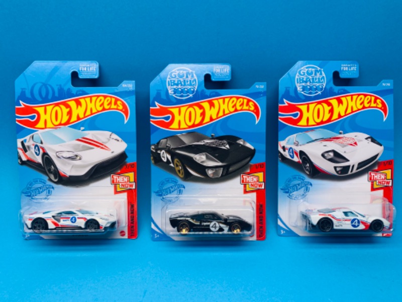 Photo 1 of 804632…3 hot wheels die cast Ford GT cars in original packages 