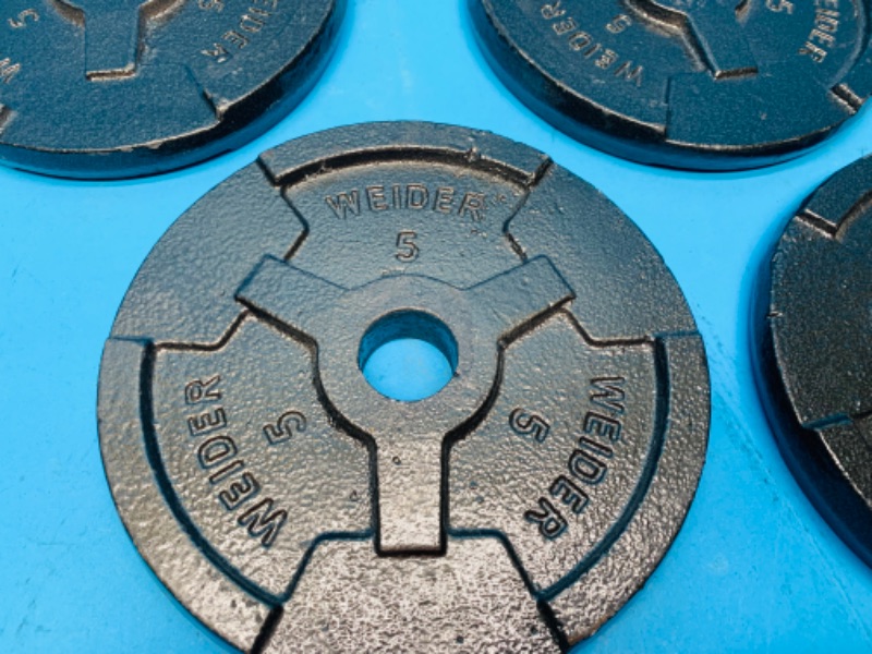 Photo 2 of 804755…4 weider standard size 5 pound  weights 