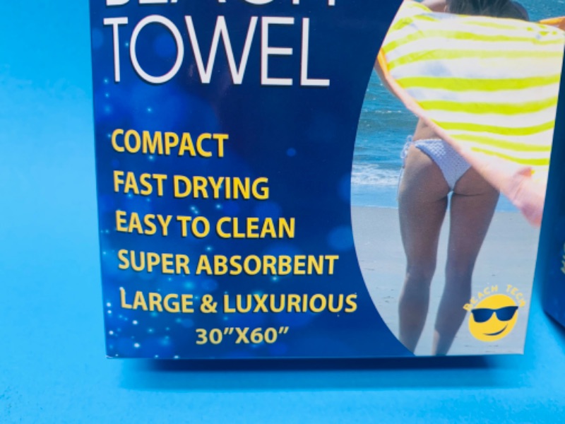 Photo 2 of 804882…2 compact super absorbent beach towels 30 x 60”