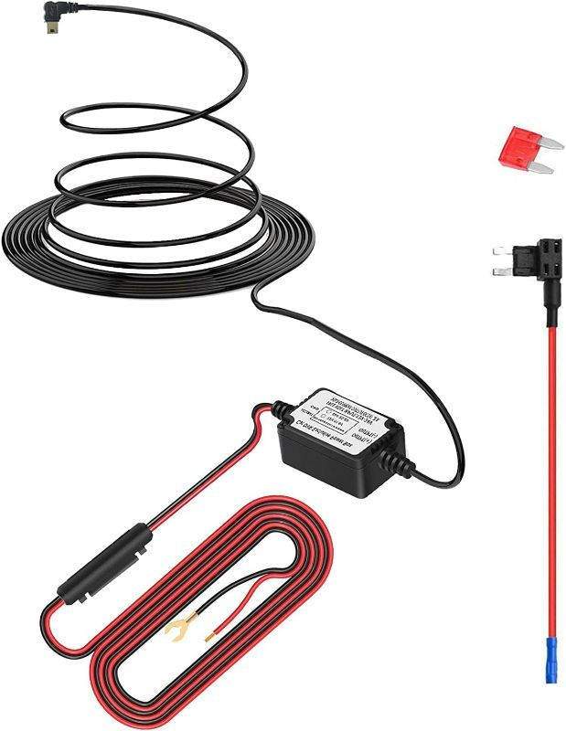 Photo 1 of Dash Camera Hard Wire Kit- Left Angle Mini USB Dash Cam 10 Foot Hardwire and Fuse Kit for Dash Camera  USB  Hard Wire with Mini/ATO.Micro2 Fuse Car Charger Cable NEW  