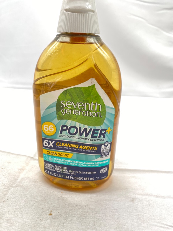 Photo 3 of Seventh Generation Laundry Detergent, 23 oz (66 Loads) Ultra Concentrated EasyDose, Power+ Fresh Scent NEW 