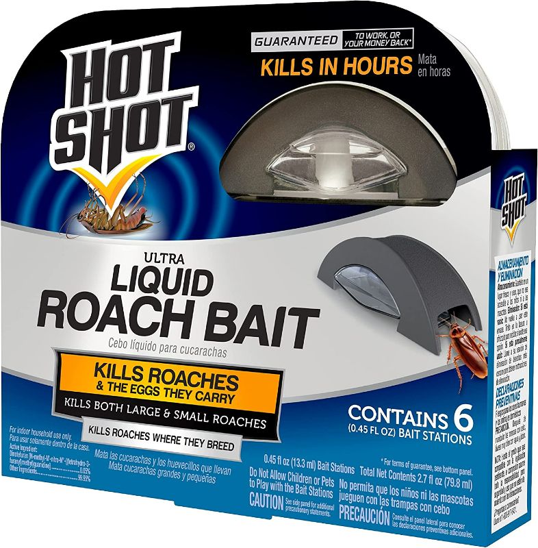 Photo 1 of Hot Shot Ultra Liquid Roach Bait, Kills Large and Small Roaches, (6 Pack of 3)