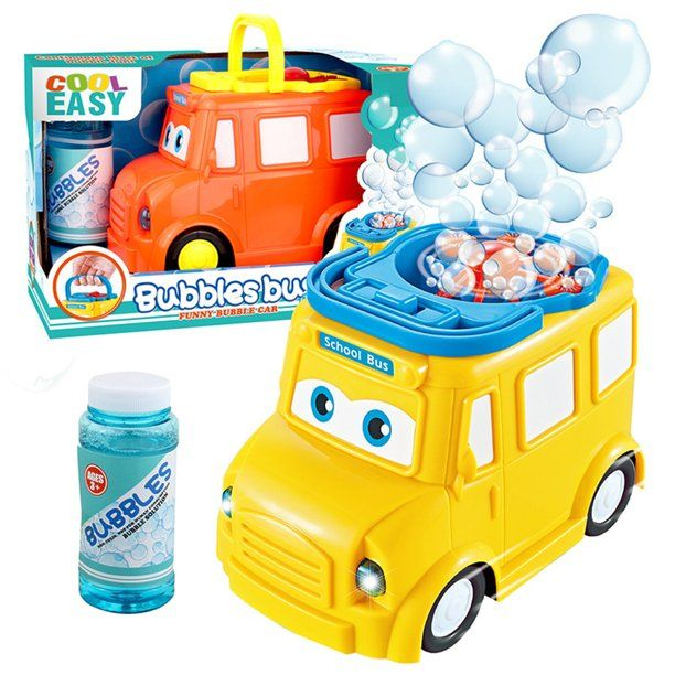 Photo 1 of Portable Bus Bubble Machine Electric One Button Bubble Blowing Machine Children Summer Outdoor Toys NEW 