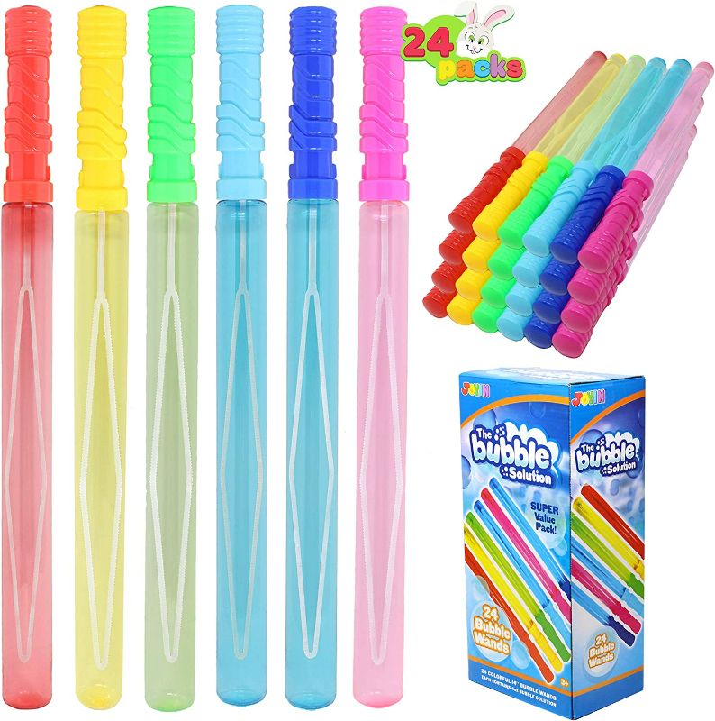 Photo 1 of JOYIN 24 Pack 14’’ Big Bubble Wands Bulk (2 Dozen) for Summer Toy, Outdoor / Indoor Activity Use, Easter, Bubbles Party Favors Supplies for Kids NEW