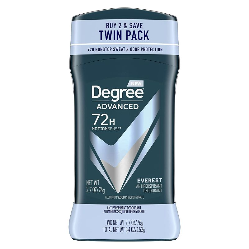Photo 1 of Degree Men Advanced Antiperspirant Deodorant Everest (12ct) 72-Hour Sweat and Odor Protection Antiperspirant For Men With MotionSense 2.7 oz 