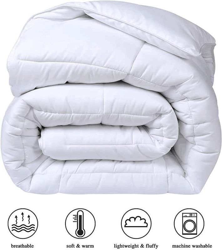 Photo 2 of COHOME Twin/Twin XL 2100 Series Cooling Down Alternative Comforter - Quilted Duvet Insert with Corner Tabs All-Season - Soft Luxury Hotel Comforter - Reversible - Machine Washable - White NEW 
