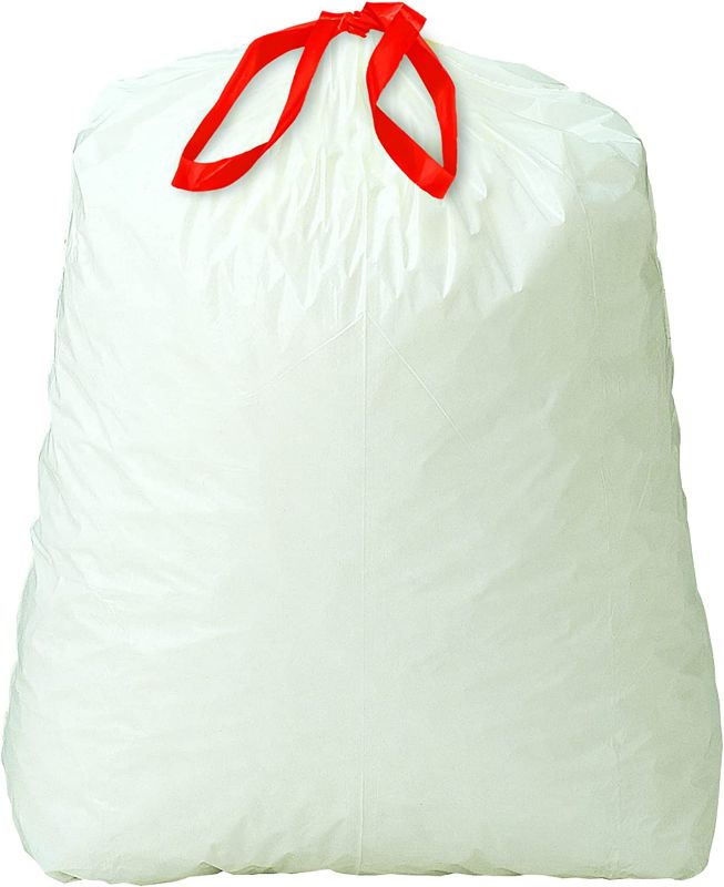 Photo 2 of Basics Tall Kitchen Drawstring Trash Bags, 13 Gallon, 200 Count (Previously Solimo) Slight Dent on the Packaging but the Item is in Perfect Condition NEW 