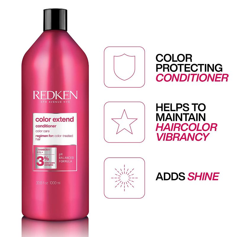 Photo 2 of Redken Color Extend Conditioner, Detangles & Smooths Hair While Protecting Color From Fading , 33.8 Fl Oz (Container Slightly Dented) NEW 