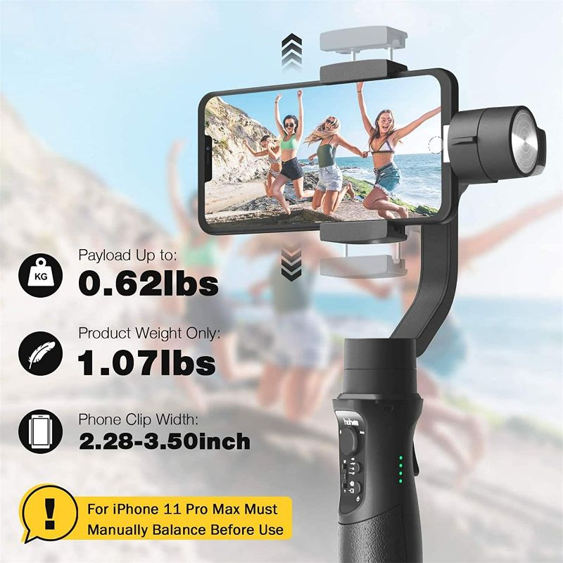 Photo 2 of 3-Axis Gimbal Stabilizer for iPhone 12 11 PRO MAX X XR XS Smartphone Vlog Youtuber Live Video Record with Sport Inception Mode Face Object Tracking Motion Time-Lapse - Hohem iSteady Mobile Plus