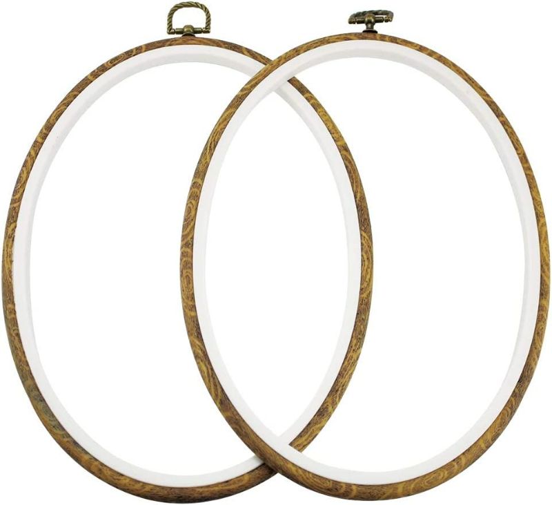 Photo 1 of GuoFa 2pcs Resin Embroidery Hoop for Cross Stitch Embroidery Oval Hoops Arts Decoration NEW 