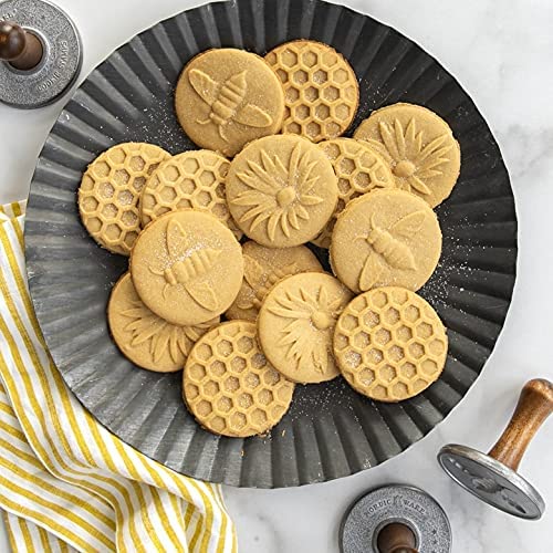 Photo 3 of Nordic Ware Cast Cookie Stamps Honeybee, 3 count, Silver