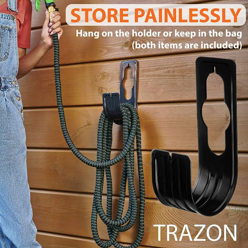 Photo 5 of 2 in 1 Set Garden Hose 50 ft & Nozzle, Expandable Garden Hose Lightweight Durable, Retractable Garden Hoses, Water Hose with 3/4 inch Solid Brass Fittings - Watering Hose 50 feet - Collapsible Hose